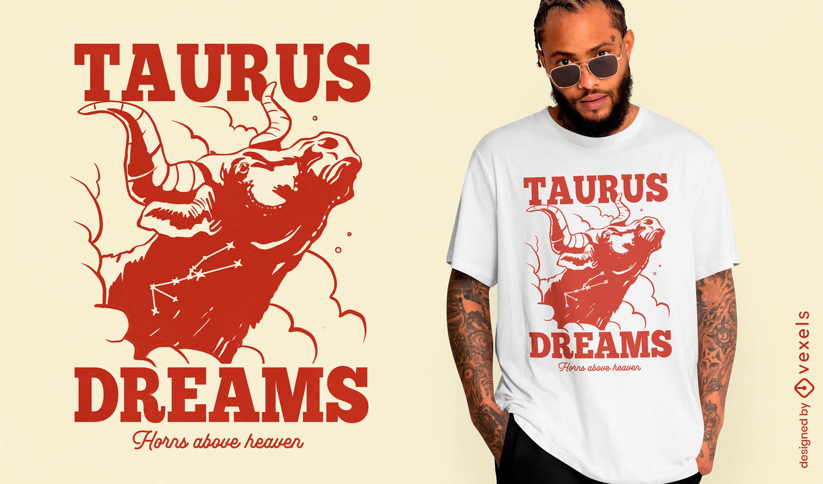Design de camiseta com sonhos ousados de touro