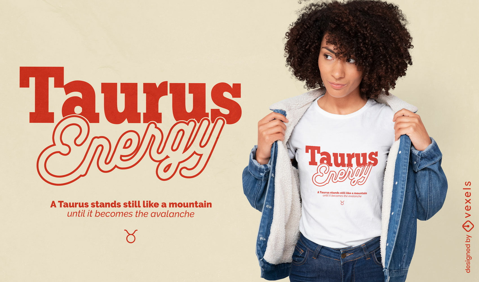 Design de camiseta com a energia de Touro