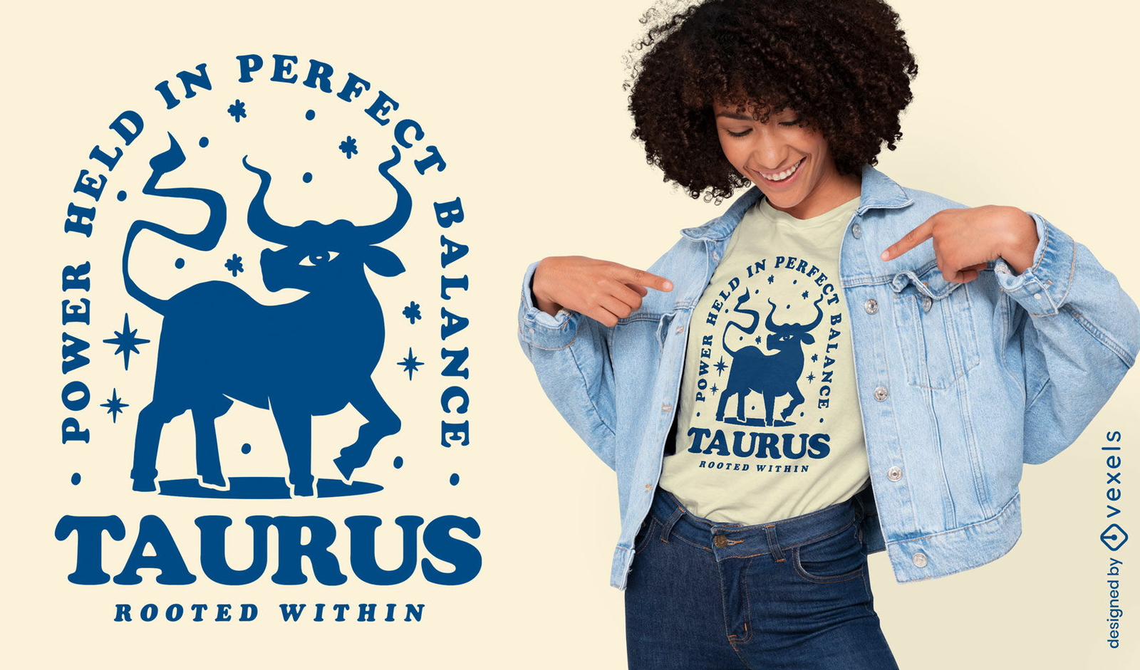 Design de camiseta de touro fortalecedor