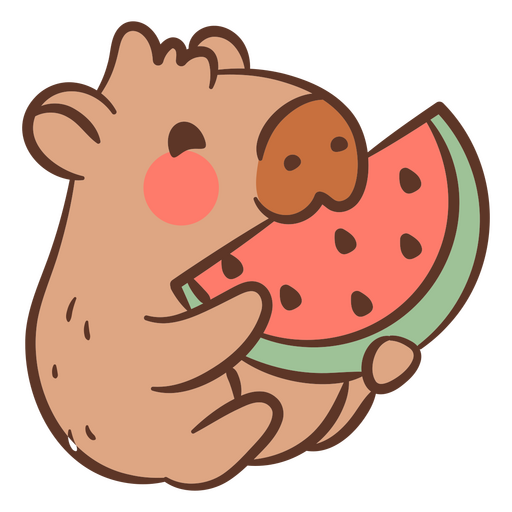 Cute cartoon koala eating watermelon illustration PNG Design