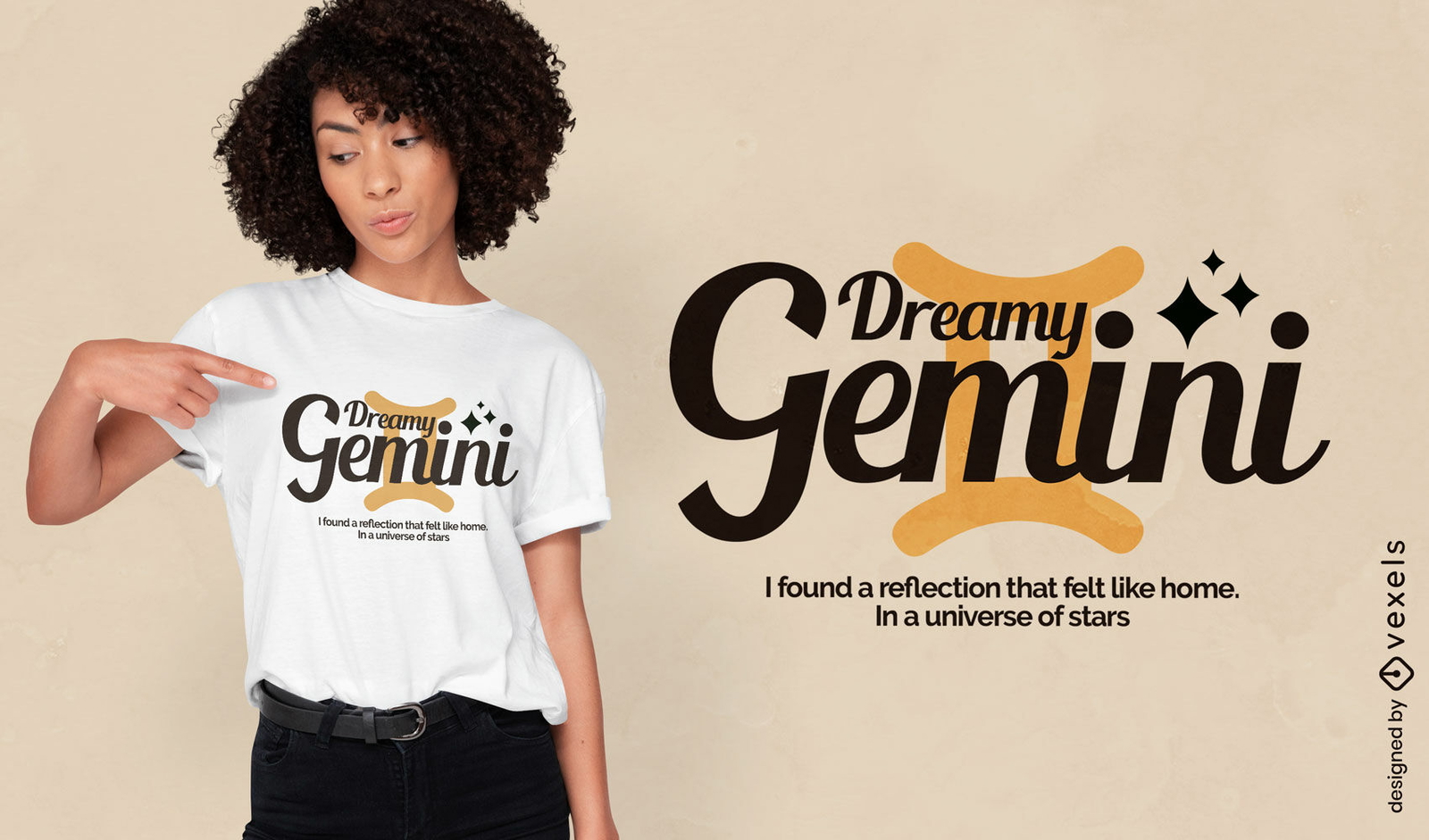 Verträumtes Zwillingszitat-T-Shirt-Design