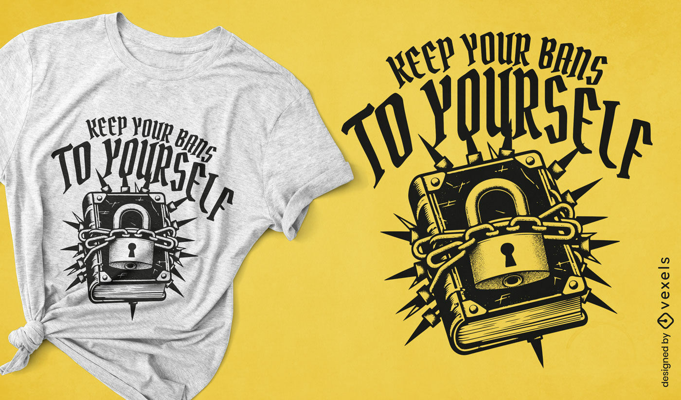 Padlock and barbed wire rebellion t-shirt design