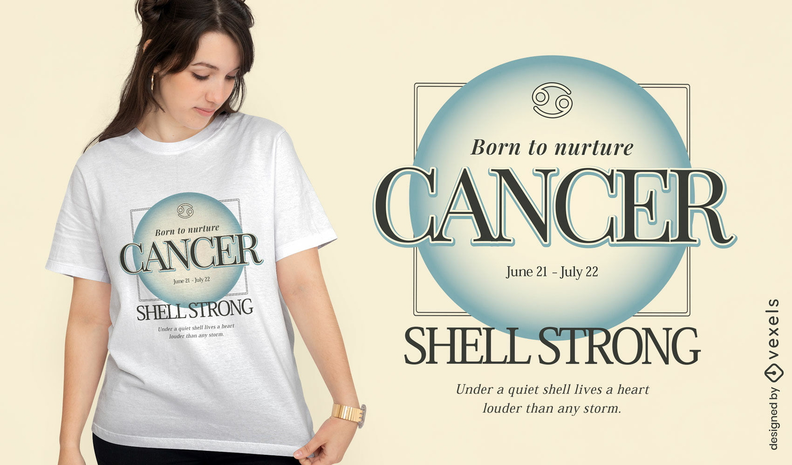 Design de camiseta com citação forte sobre o câncer
