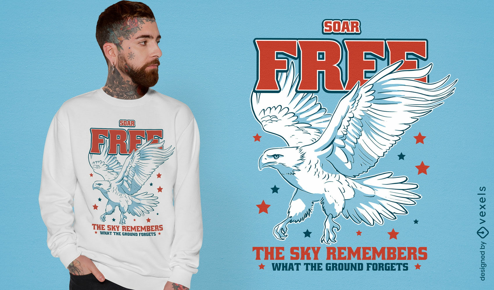 Inspirational eagle t-shirt design
