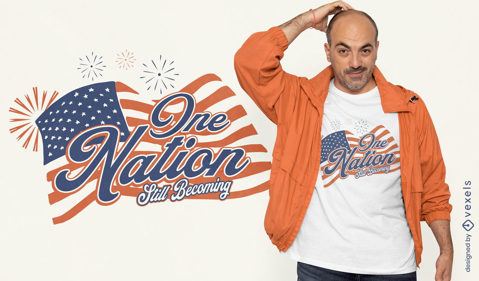Patriotic one nation t-shirt design