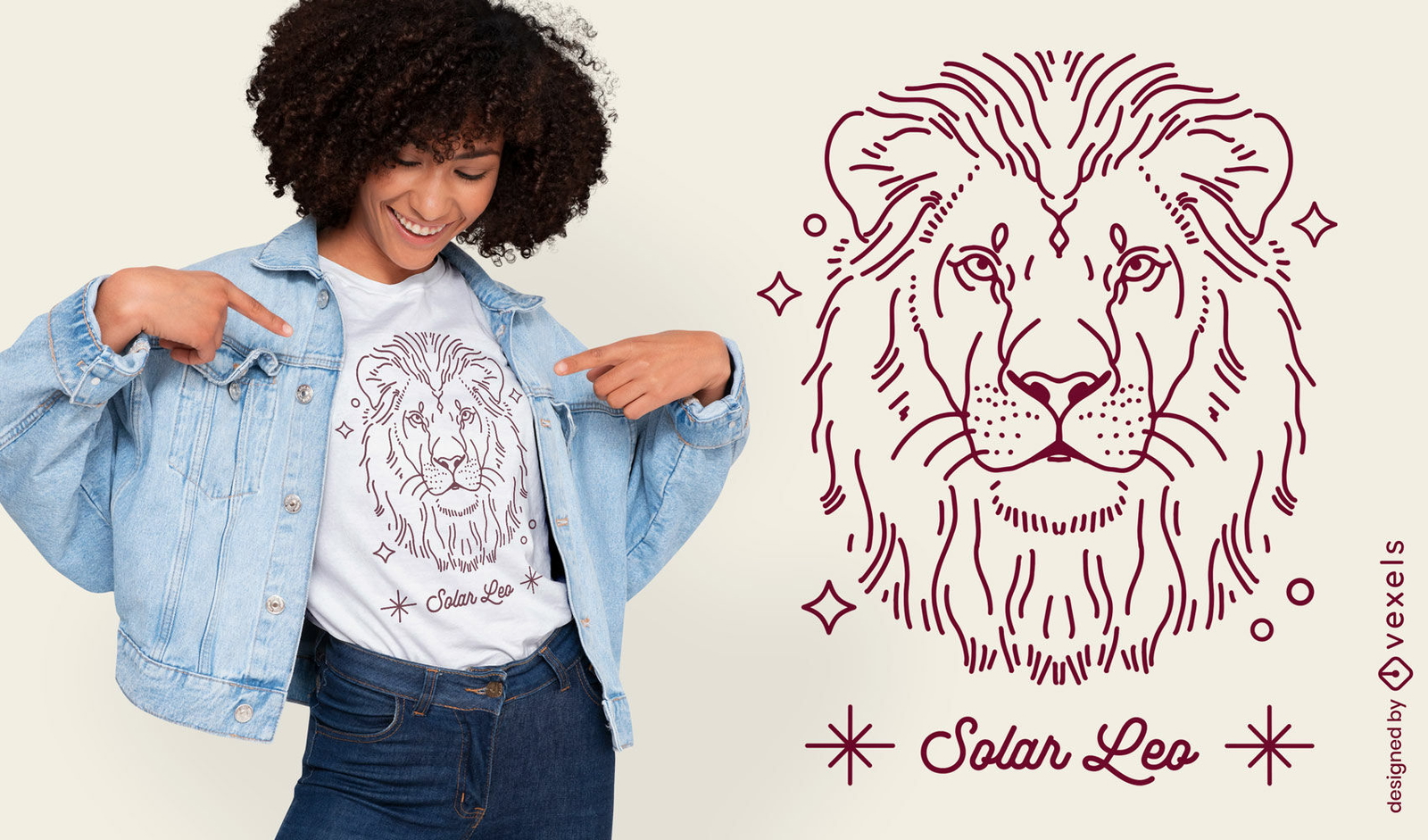 Design de camiseta Solar Leo