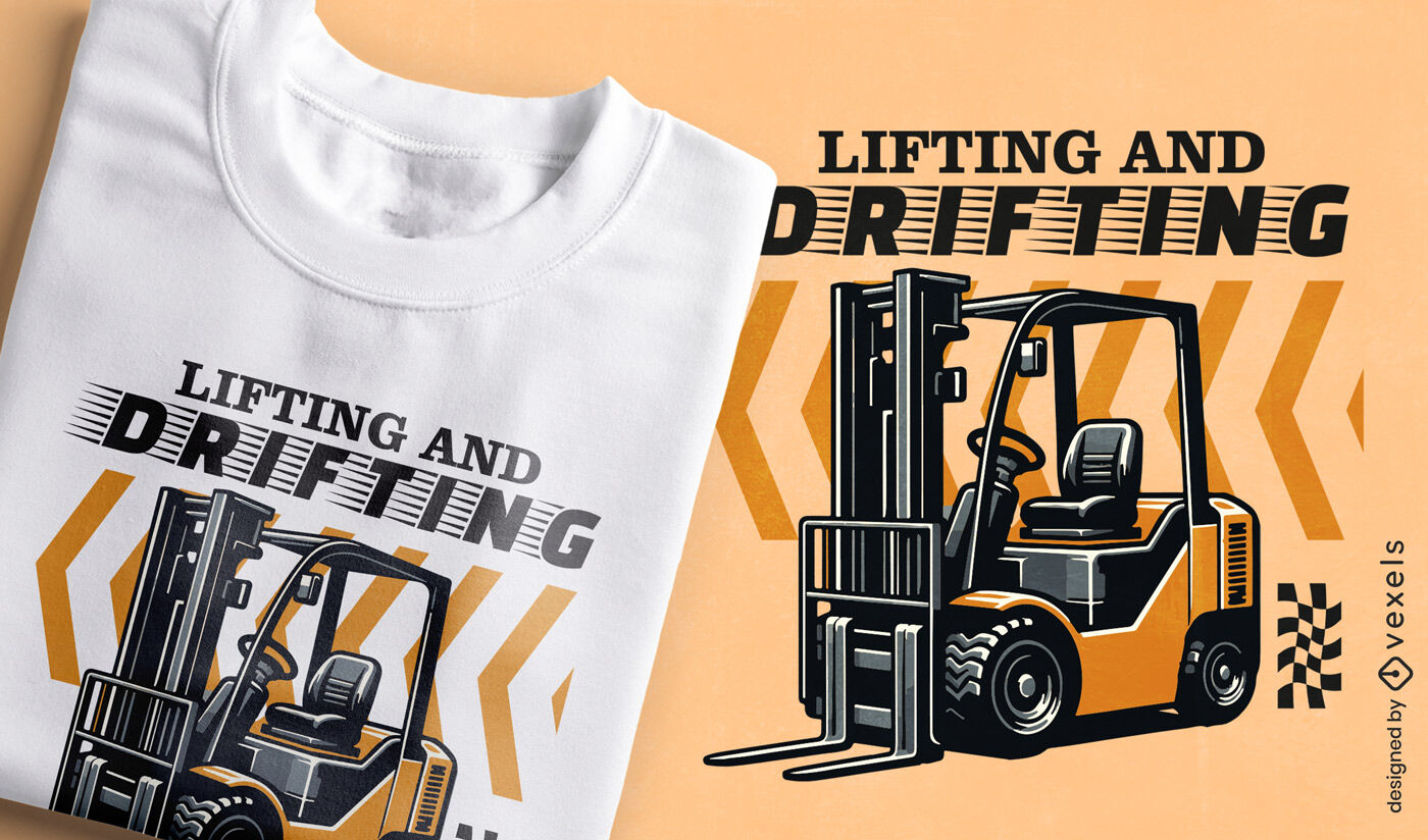 Forklift racing t-shirt design