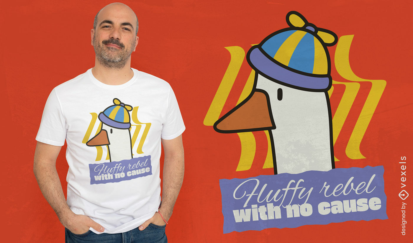 T-Shirt-Design mit Gänse-Rebellen