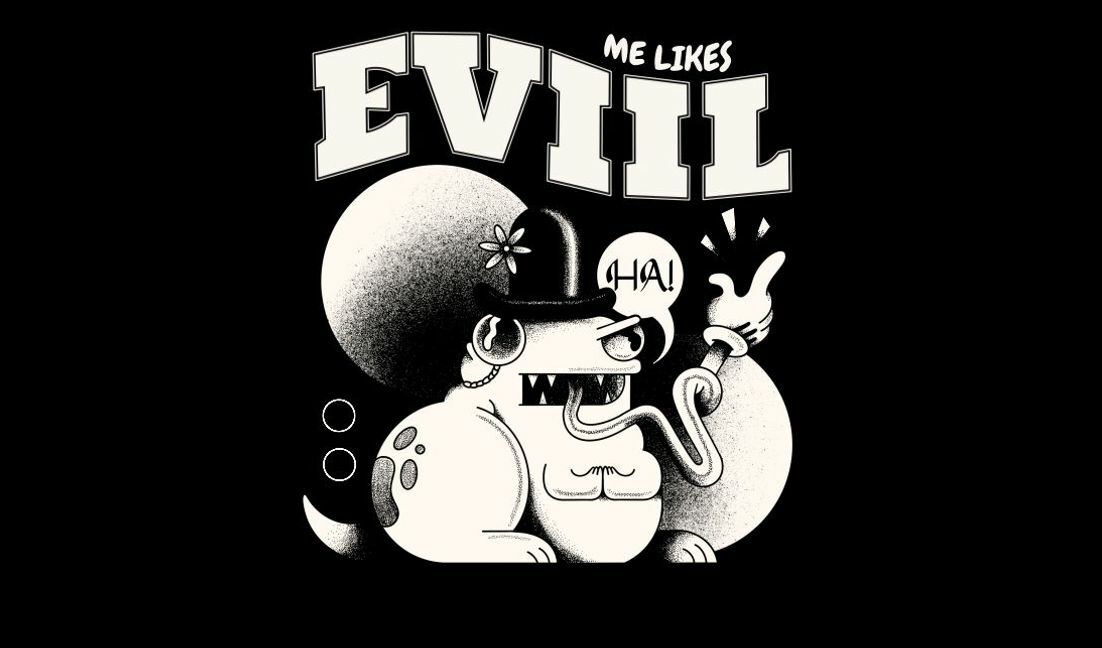 Playful cartoon monster design with humorous quote t-shirt design template