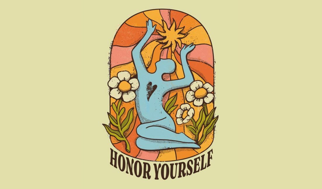 Self-love inspirational design t-shirt design template
