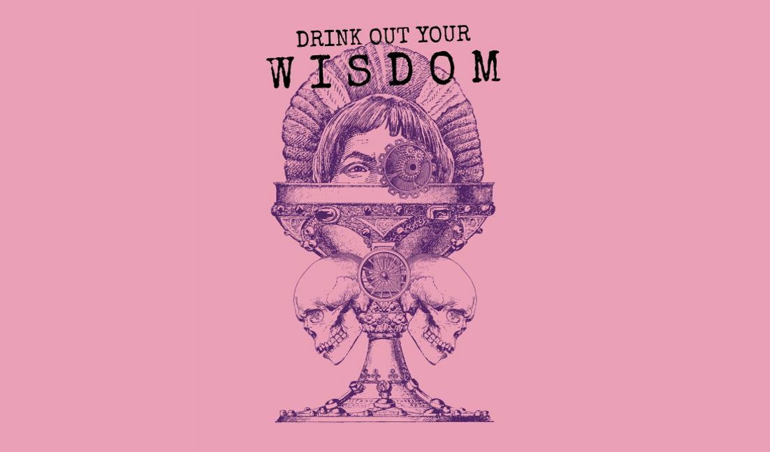 Modelo de design para camiseta Design intrigante de xícara vintage com caveiras