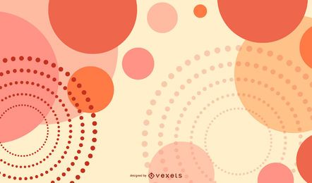 Fondo de vector abstracto con patrones circulares