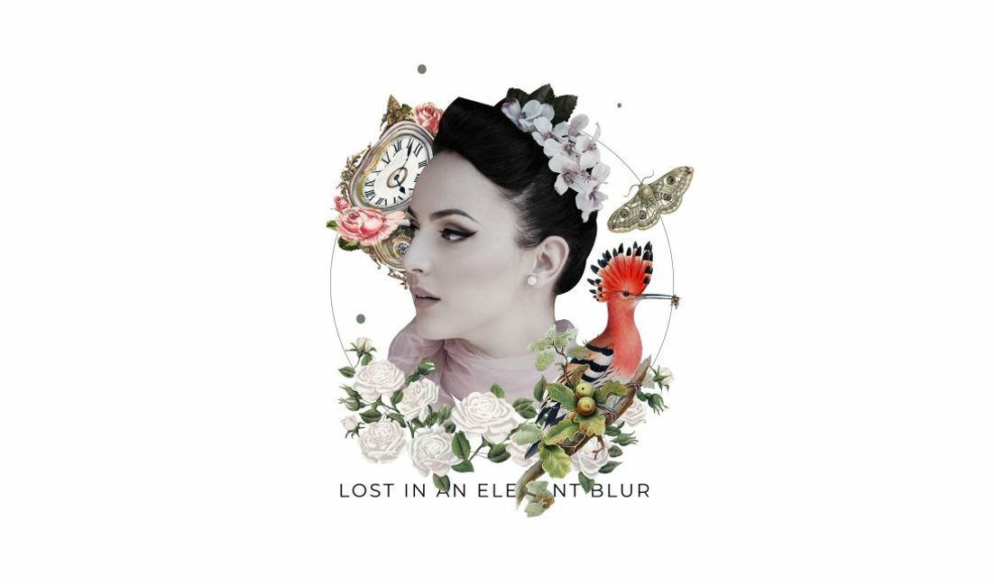 Whimsical vintage portrait art t-shirt design template