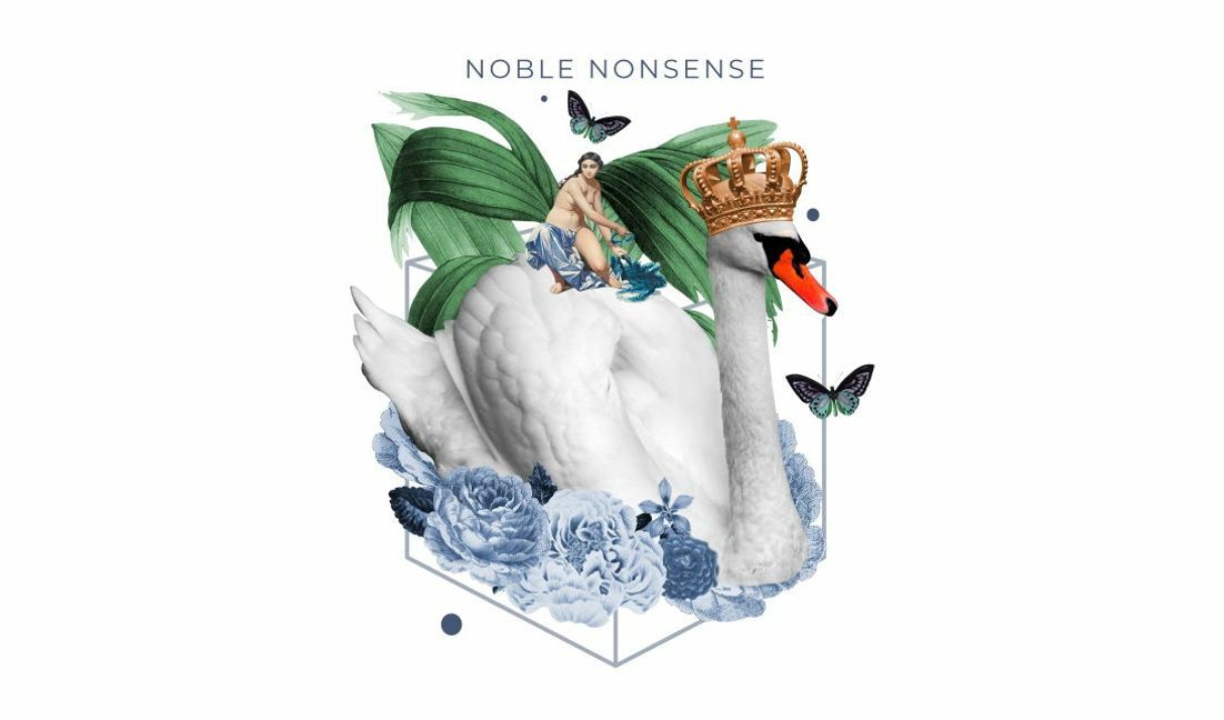 Whimsical noble nonsense art print t-shirt design template