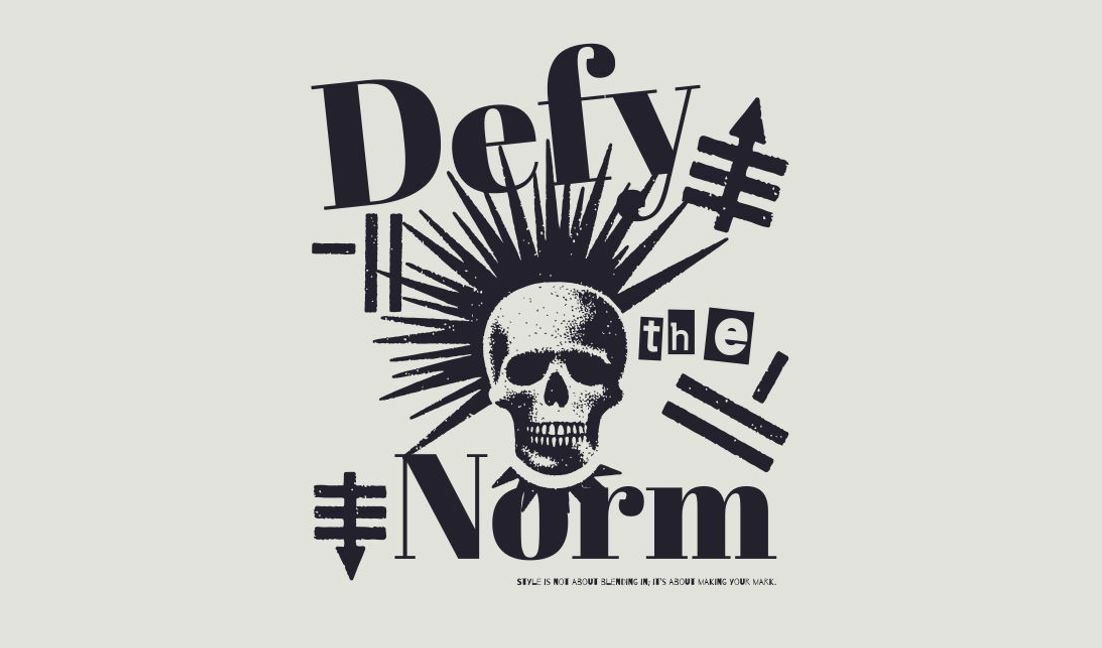 Modelo de design para camiseta Design de caveira ousado com citação motivacional