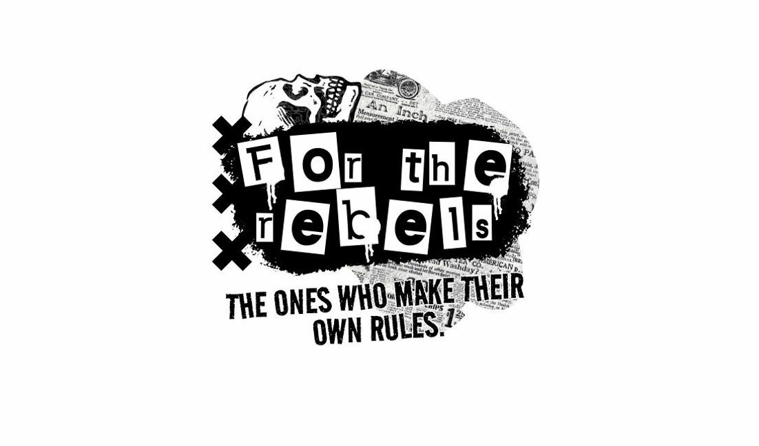 Modelo de design para camiseta Design gráfico rebelde e ousado com tipografia ousada