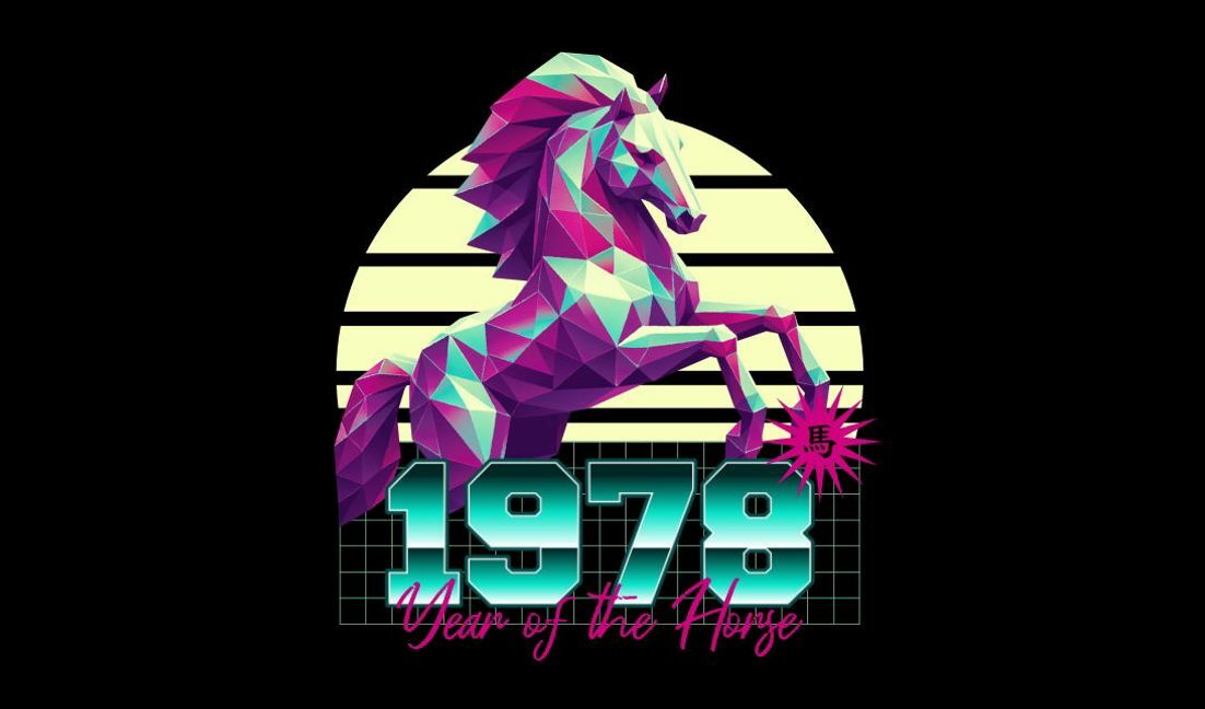 Modelo de design para camiseta Modelo de design para camiseta do ano do cavalo