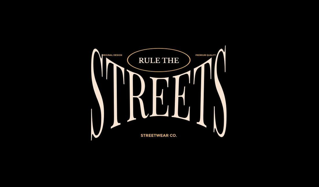 Stylish streetwear typography design for urban fashion t-shirt design template