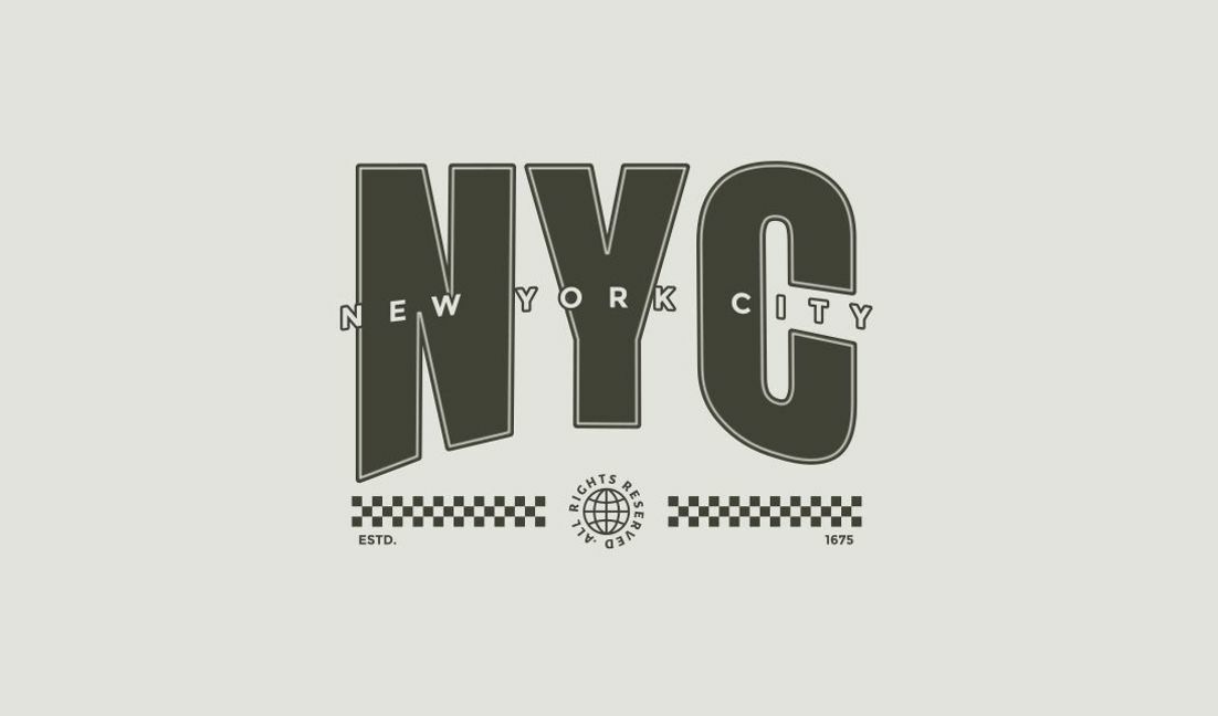 Stylish new york city graphic design t-shirt design template