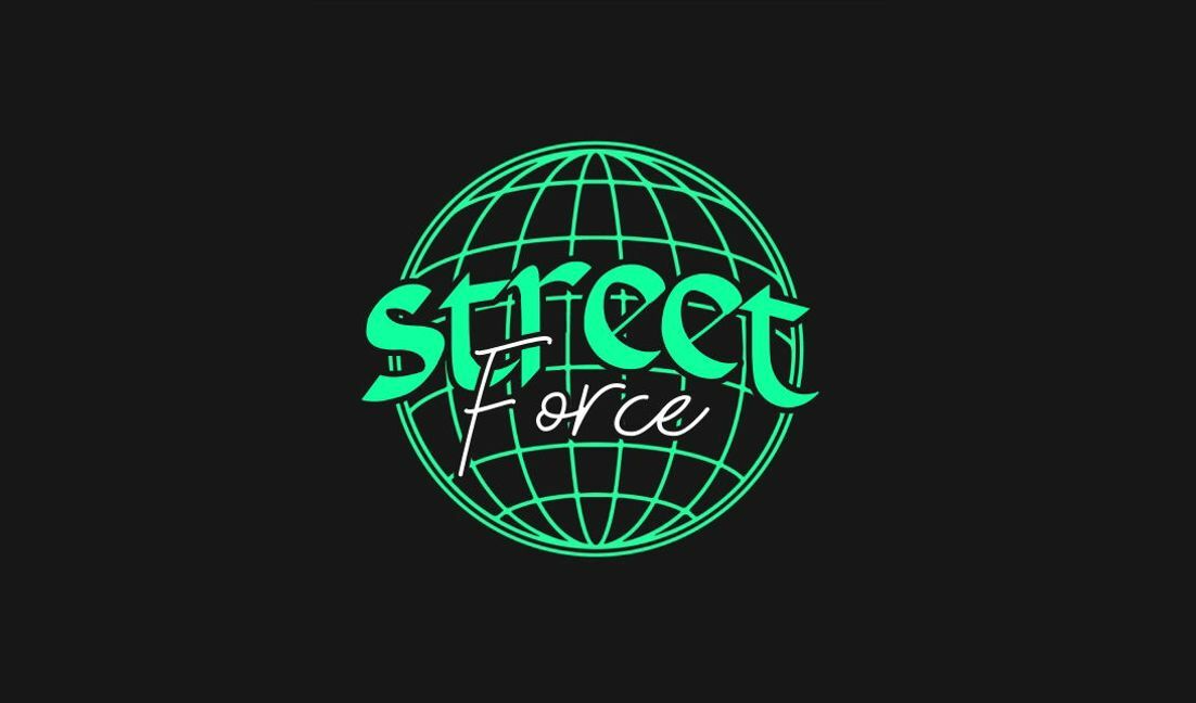 Plantilla de diseño para camiseta Diseño de logotipo de streetwear urbano con motivo de globo terráqueo