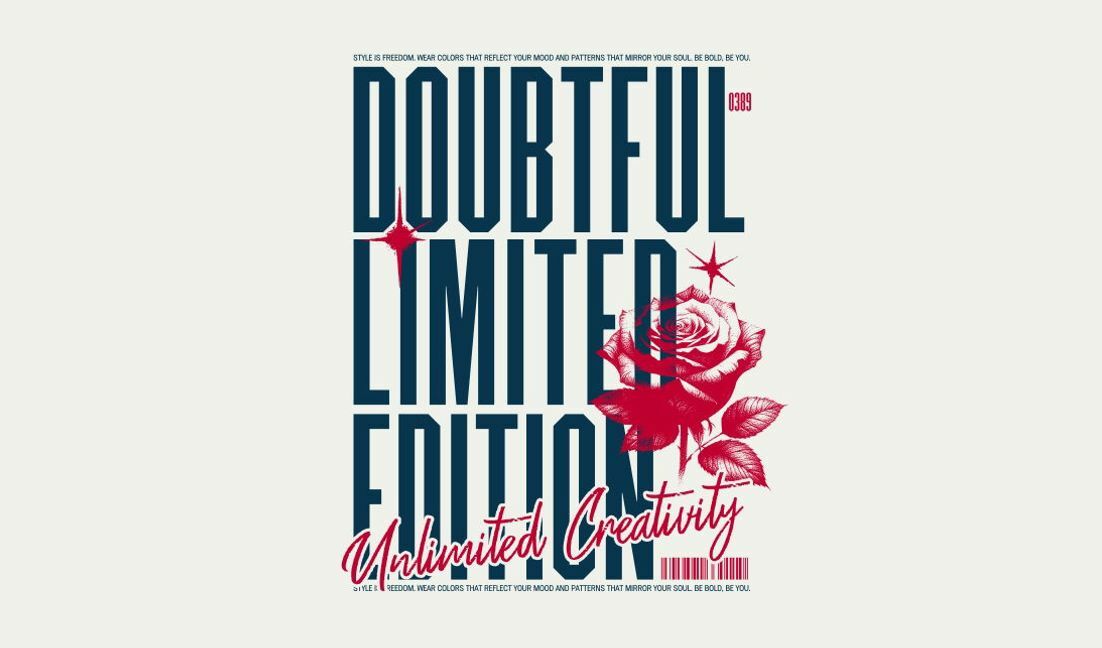 Bold limited edition t-shirt design t-shirt design template