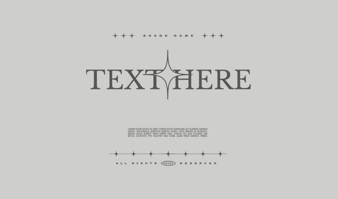 Plantilla de diseño para camiseta Elegante diseño de tipografía moderna con acentos de estrellas.
