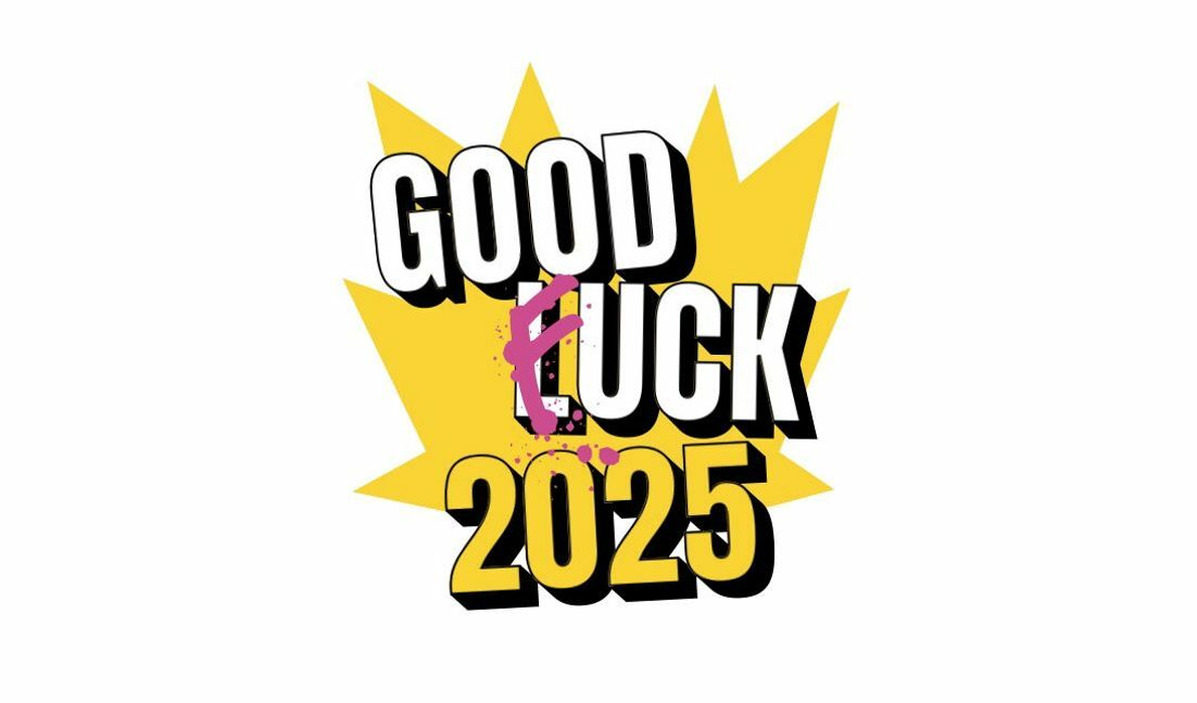 Playful motivational graphic for 2025 t-shirt design template