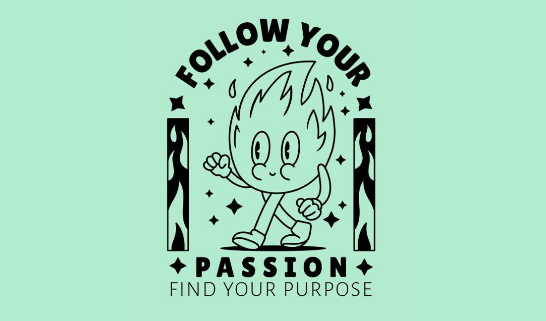 Playful motivational quote design with character t-shirt design template
