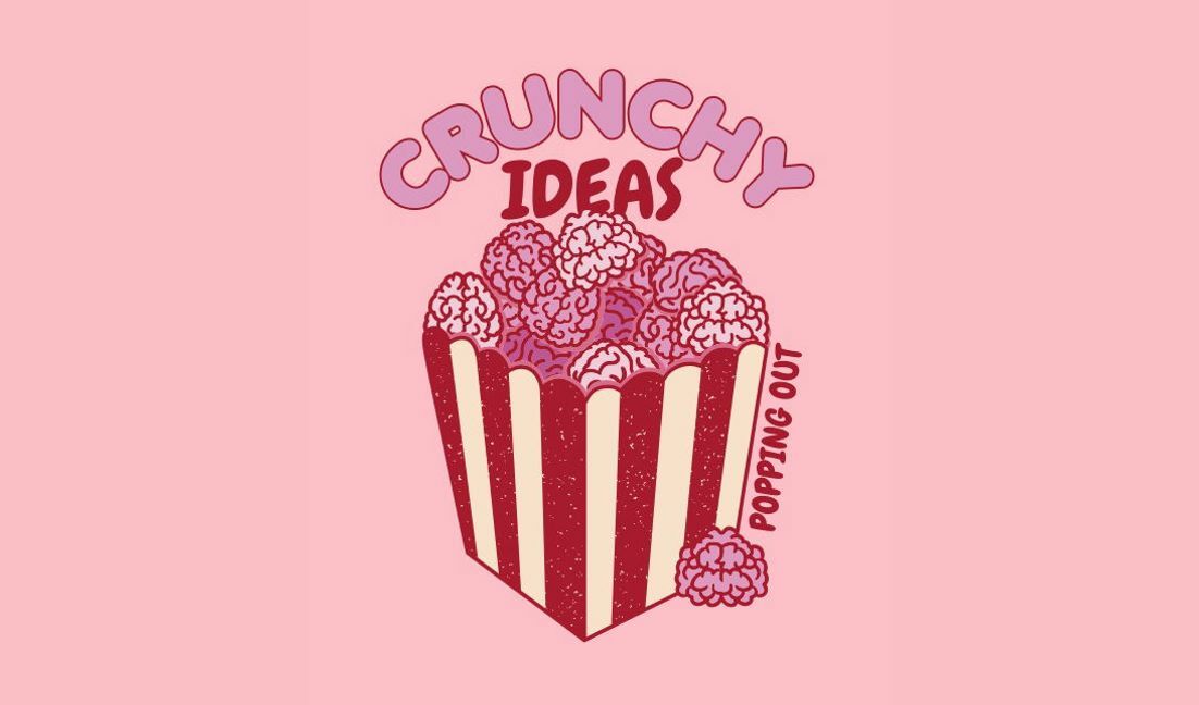 Modelo de design para camiseta Ilustração divertida de pipoca com ideias criativas