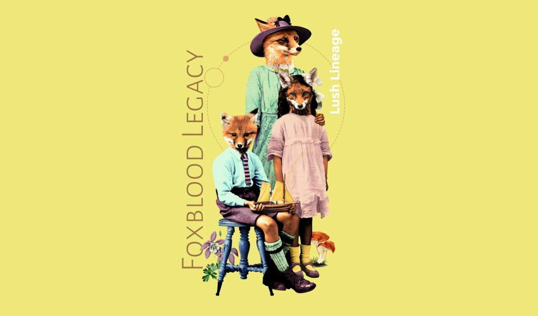 Modelo de design para camiseta Design de retrato de família de raposa caprichoso