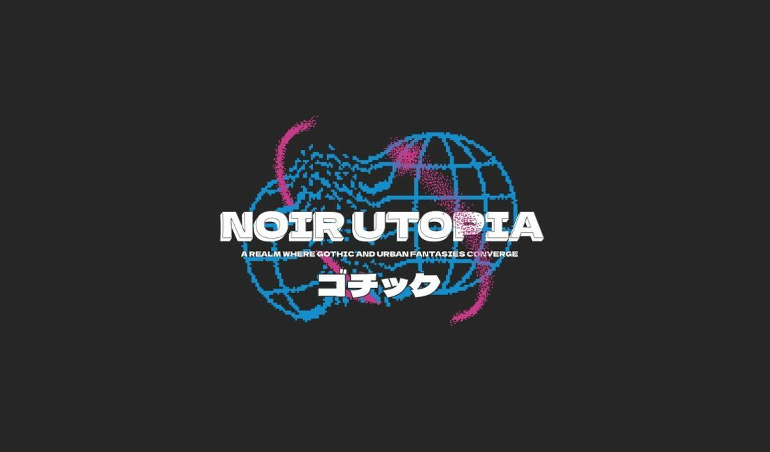 Noir utopia gothic urban fantasy design t-shirt design template