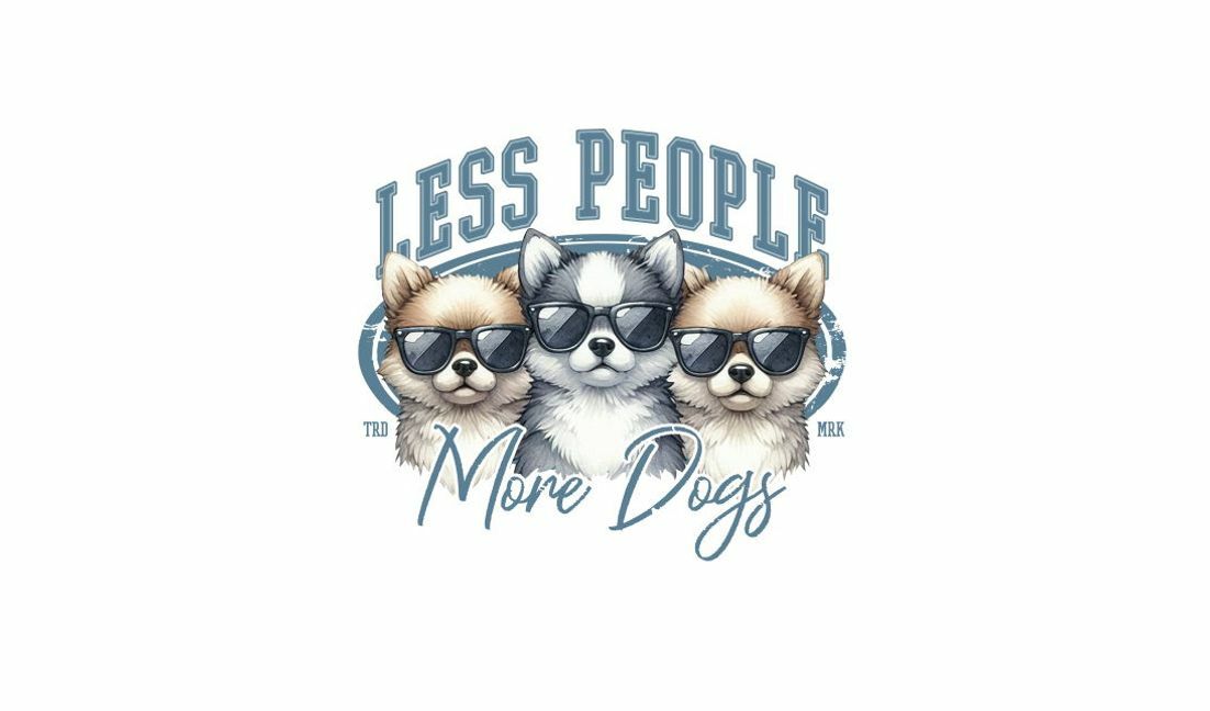 Plantilla de diseño para camiseta Ilustración encantadora de un perro con cita sobre gafas de sol