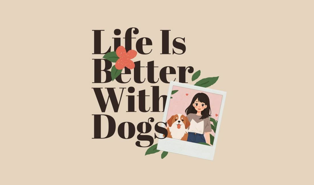 Charmantes Leben ist besser mit Hunden Illustration T-Shirt-Designvorlage