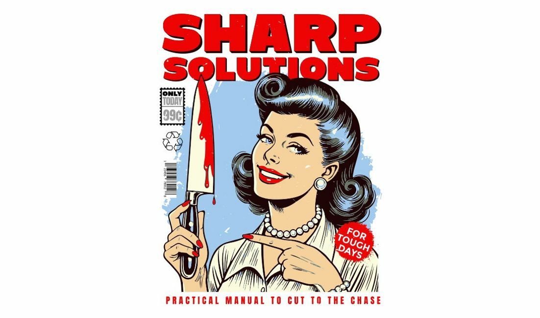 Vintage comic-style kitchen humor design t-shirt design template