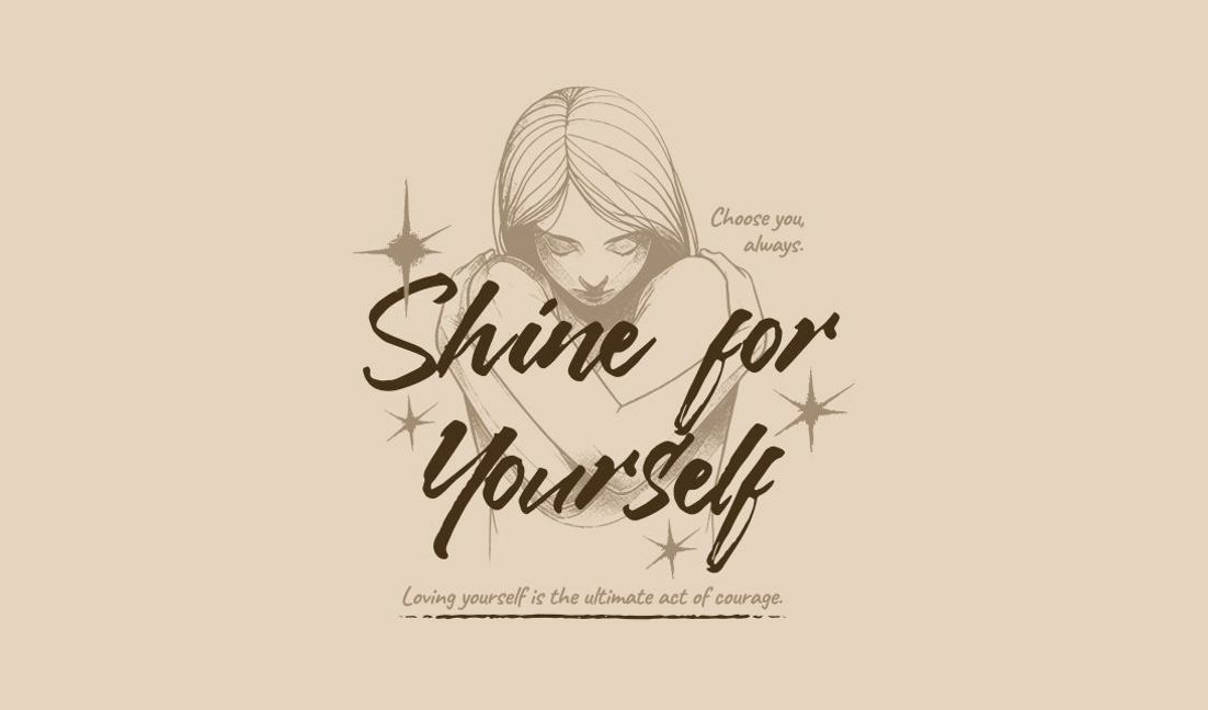 Empowering self-love quote design t-shirt design template