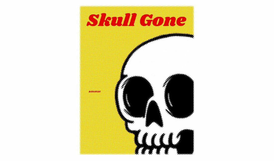 Bold skull gone poster design t-shirt design template