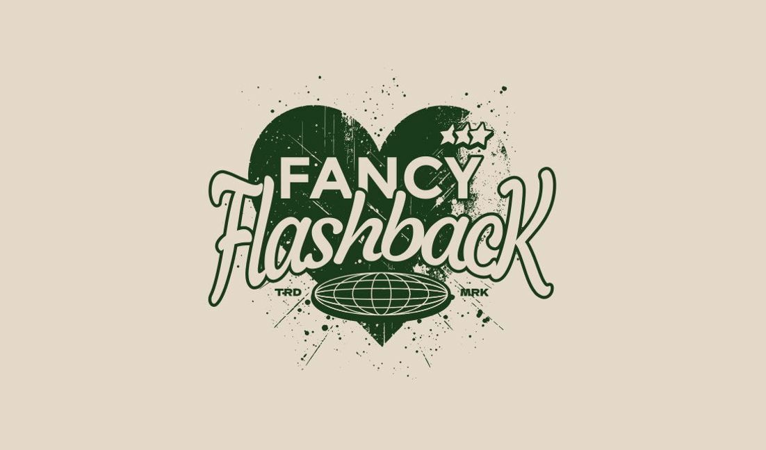 Vintage-Herz-Grafikdesign mit verspieltem Schriftzug T-Shirt-Designvorlage