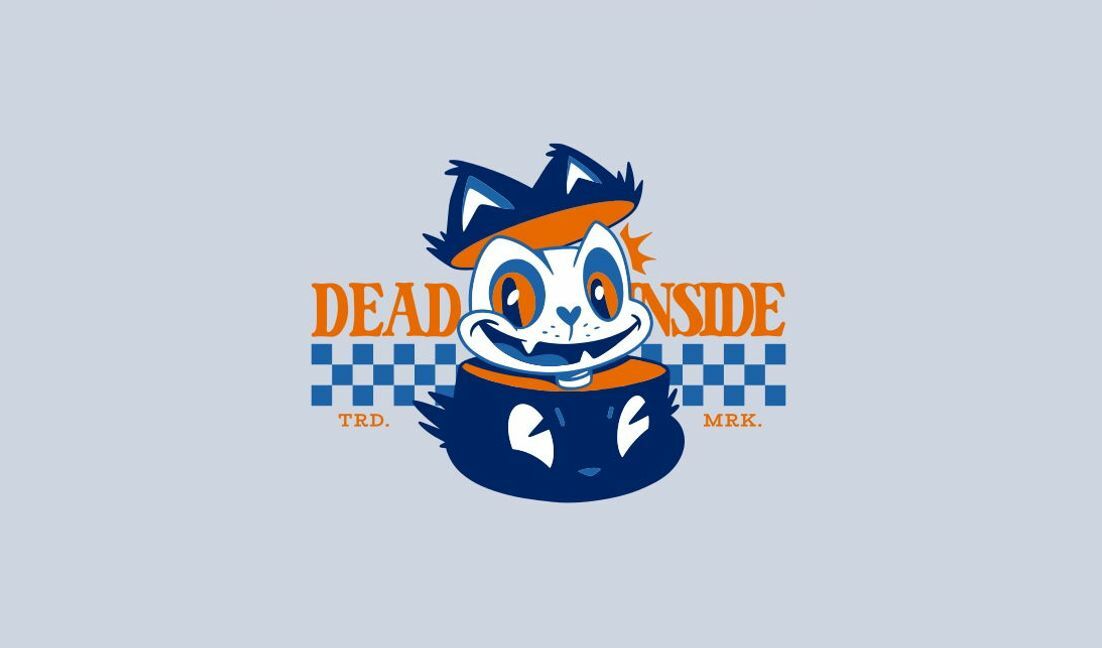Modelo de design para camiseta Design de gato de desenho animado divertido com citação engraçada