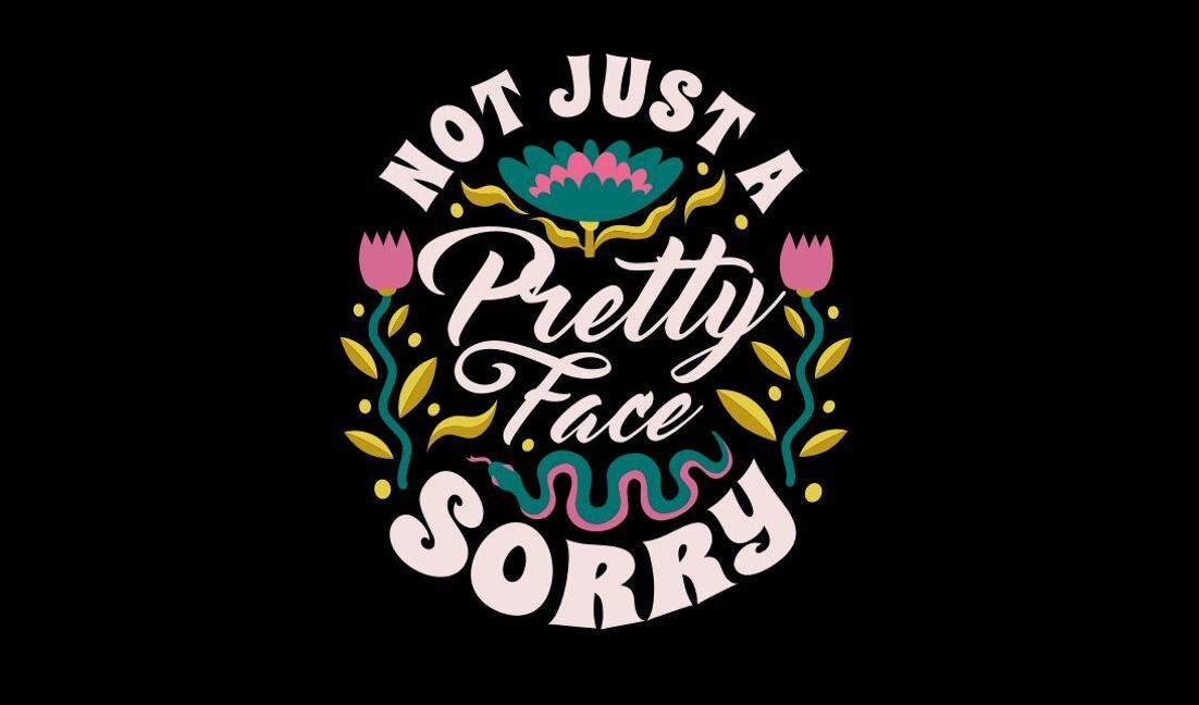 Auffälliges florales Typografie-Design mit Schlangenillustration T-Shirt-Designvorlage