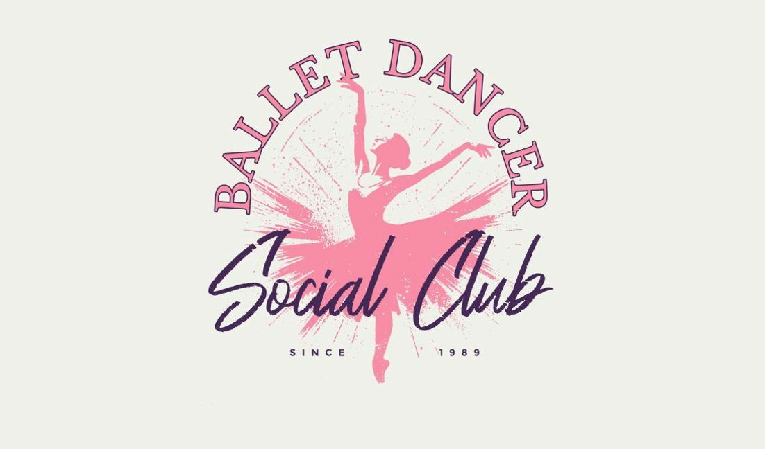 Modelo de design para camiseta Design de clube social para bailarinos com toque artístico