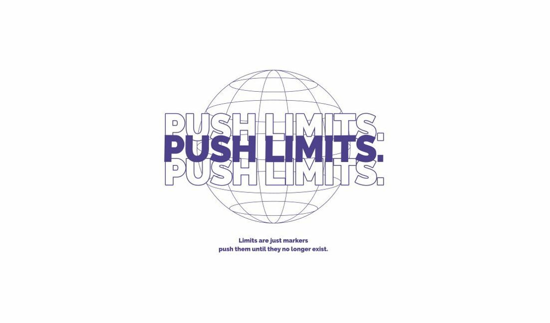 Inspirational quote design to push limits t-shirt design template