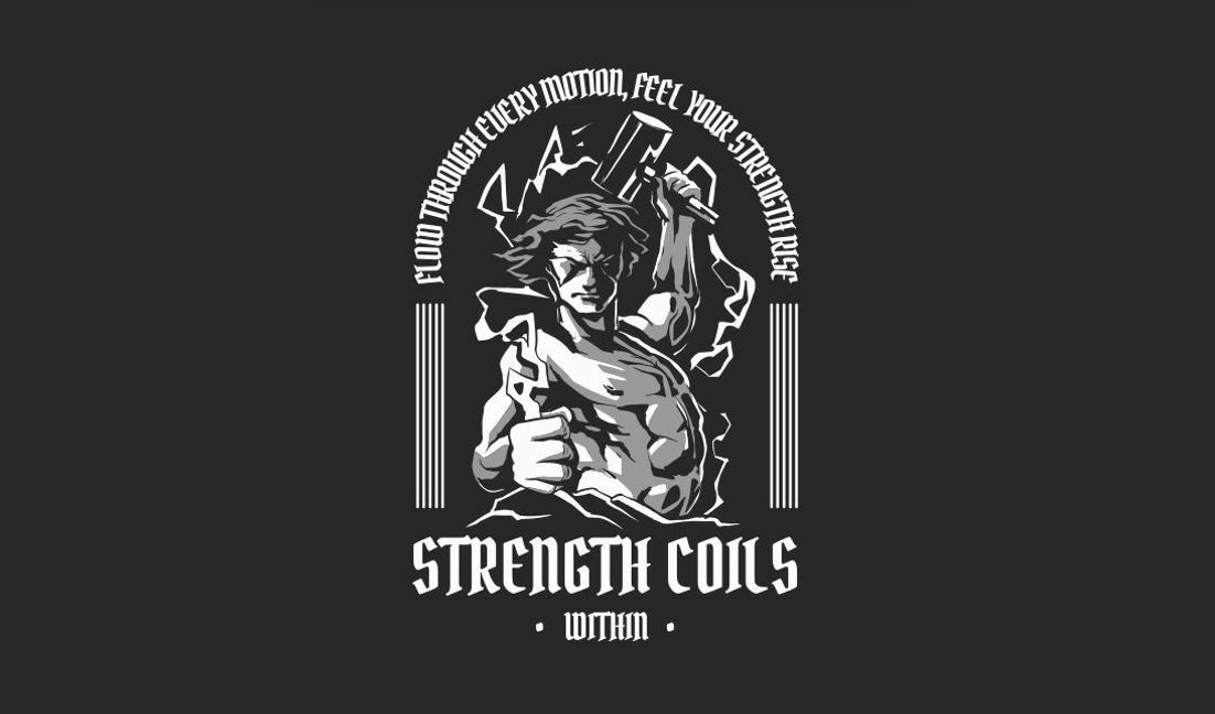 Modelo de design para camiseta Ilustração de citação de força fortalecedora