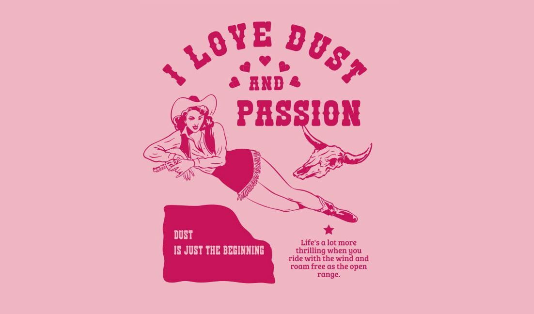 Zitatdesign für westliche Leidenschaft T-Shirt-Designvorlage