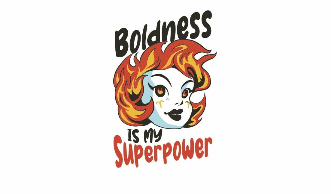 Modelo de design para camiseta Ilustração de super-heroína ousada e feroz