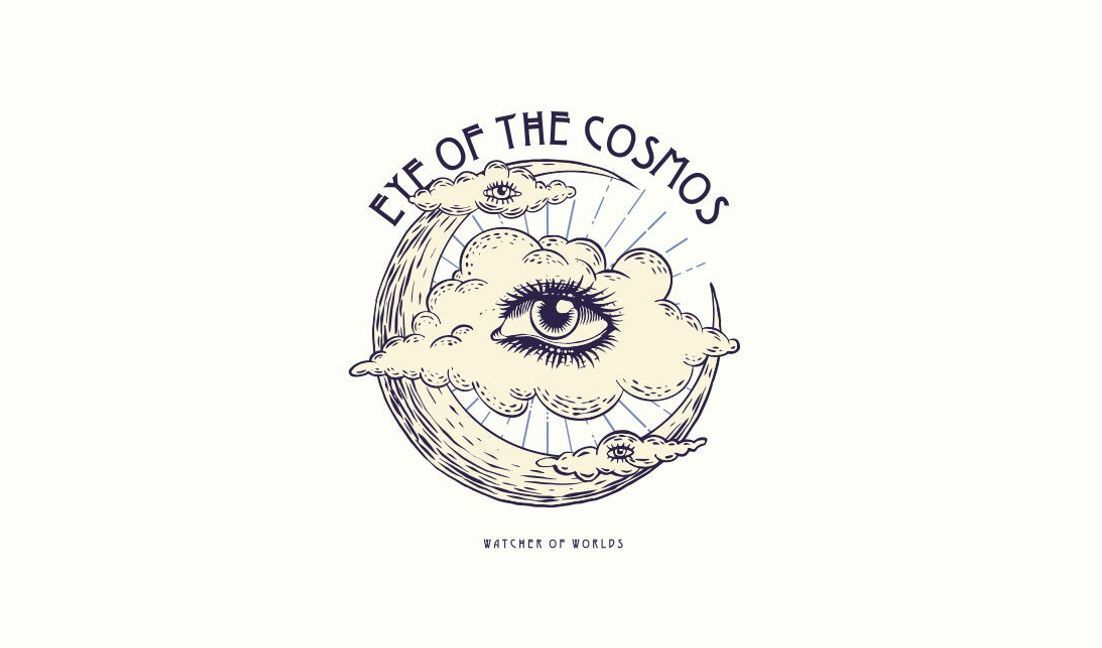 Mystisches Auge des Kosmos-Design T-Shirt-Designvorlage