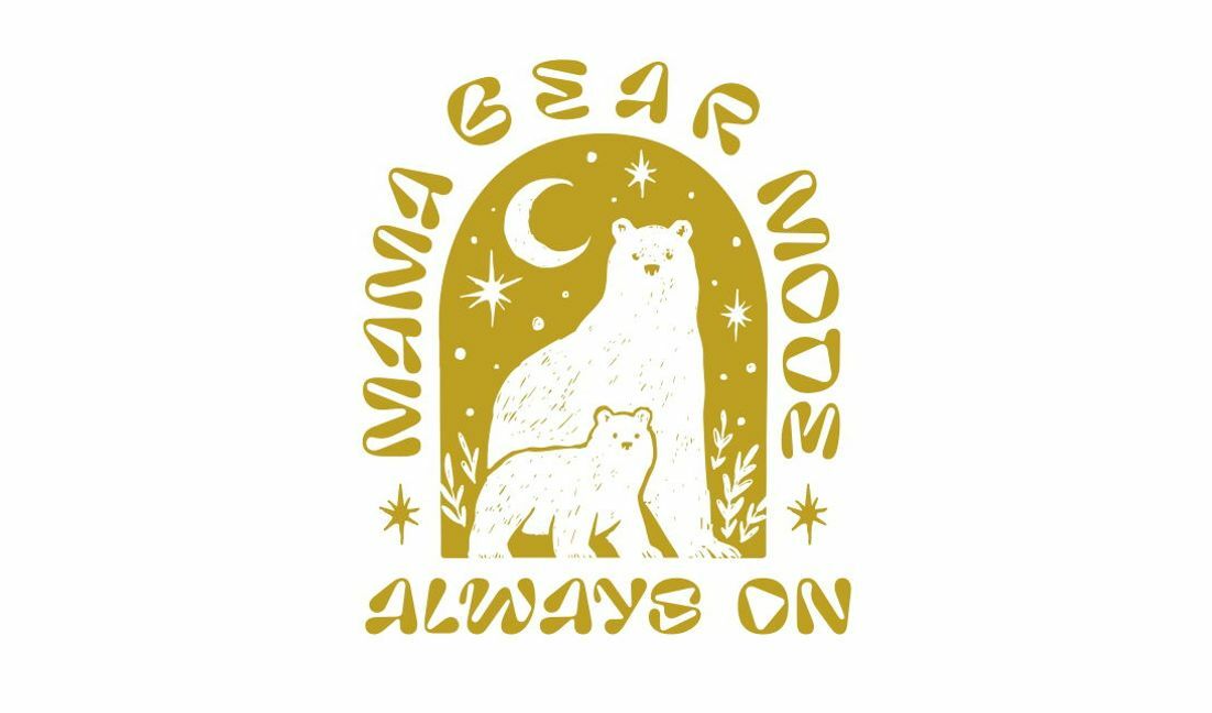 Modelo de design para camiseta Design charmoso da mamãe ursa