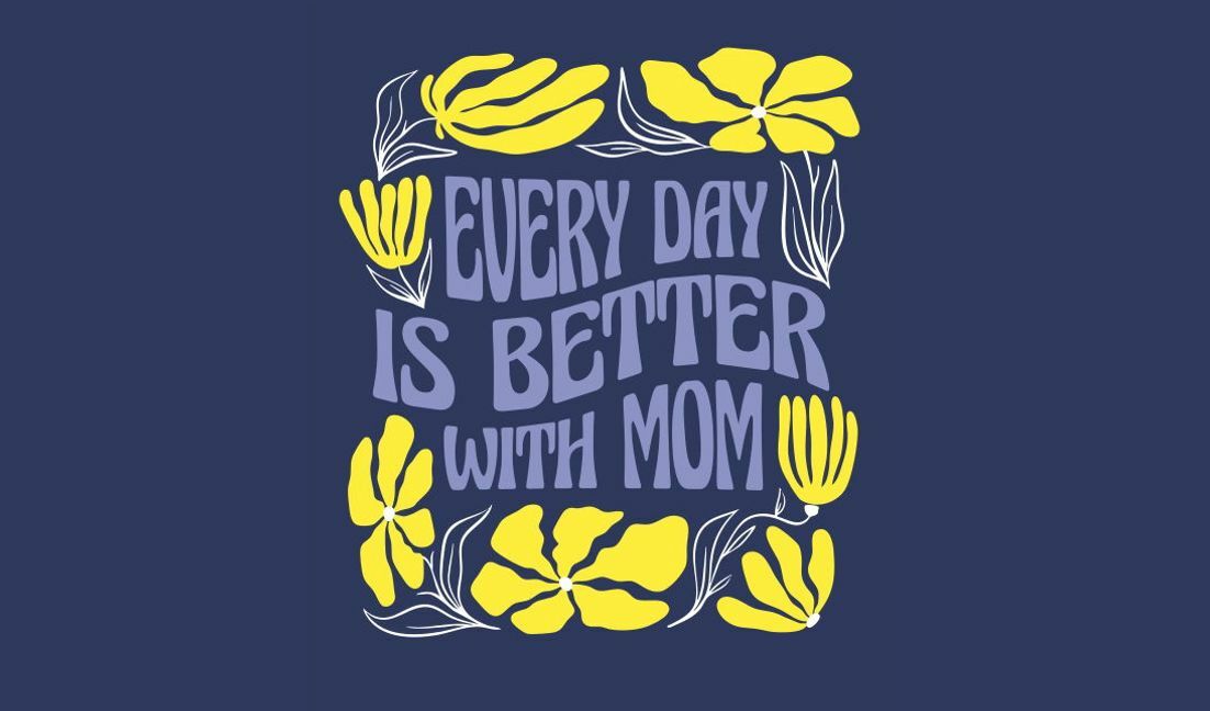 Charmantes florales Mama-Zitat-Design T-Shirt-Designvorlage