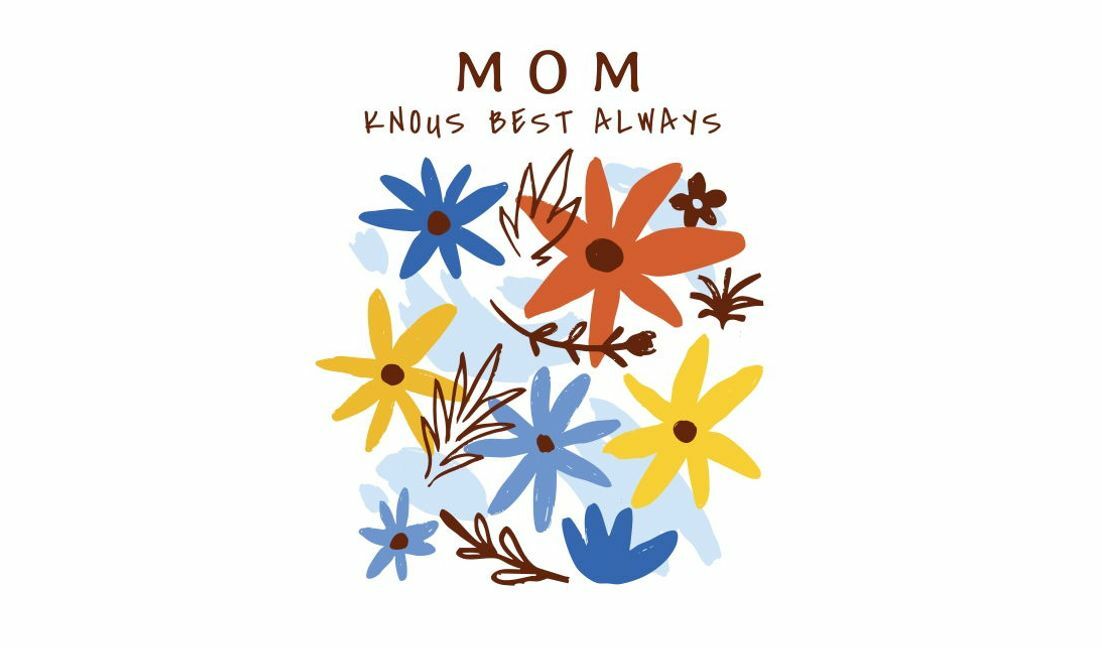Plantilla de diseño para camiseta Diseño de cita floral para mamá