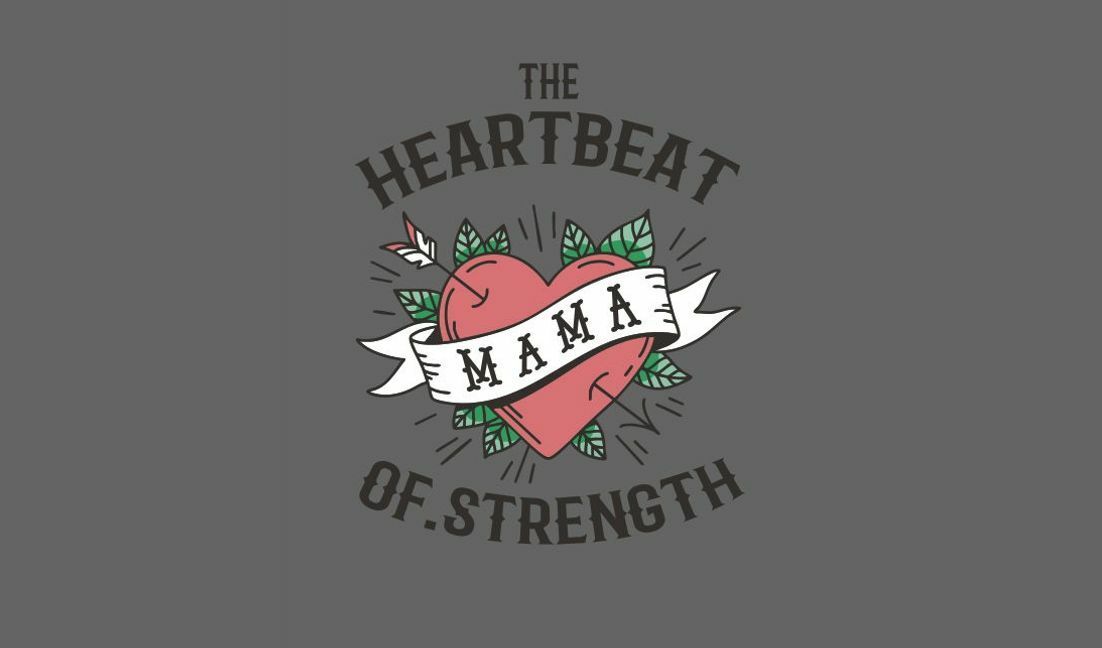 Plantilla de diseño para camiseta Diseño de cita de latidos del corazón de mamá sincera