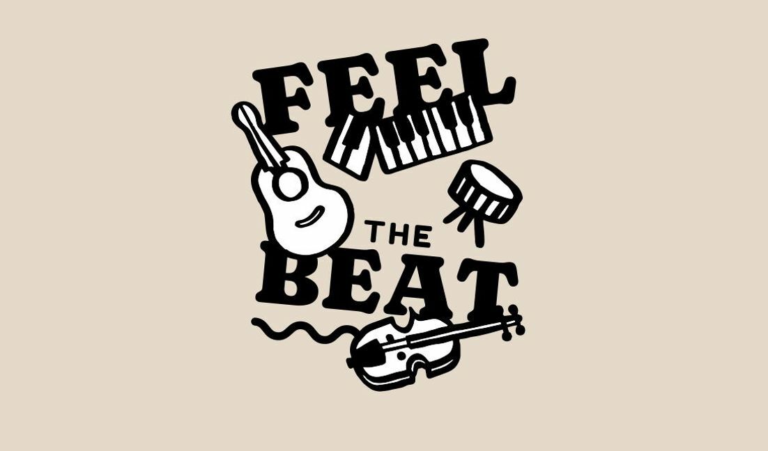 Plantilla de diseño para camiseta Diseño de cita musical lúdica con instrumentos.